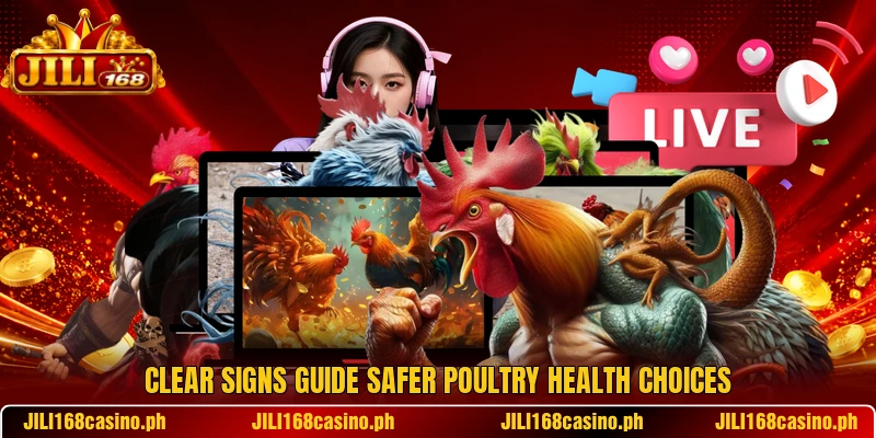 Clear signs guide safer poultry health choices