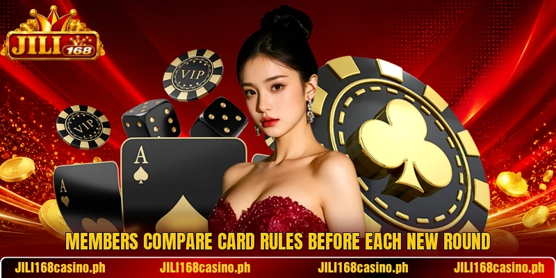 Members compare card rules before each new round