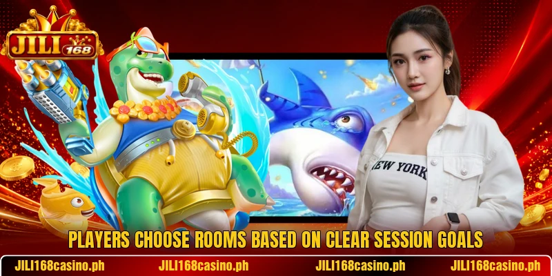 Players choose rooms based on clear session goals Players choose rooms based on clear session goals