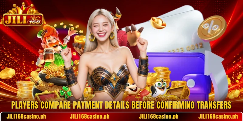 Players compare payment details before confirming transfers Players compare payment details before confirming transfers
