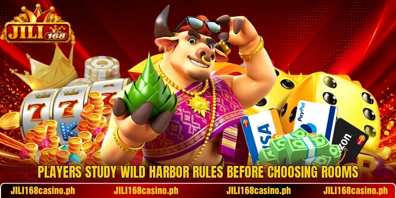 Players study Wild Harbor rules before choosing rooms Players study Wild Harbor rules before choosing rooms